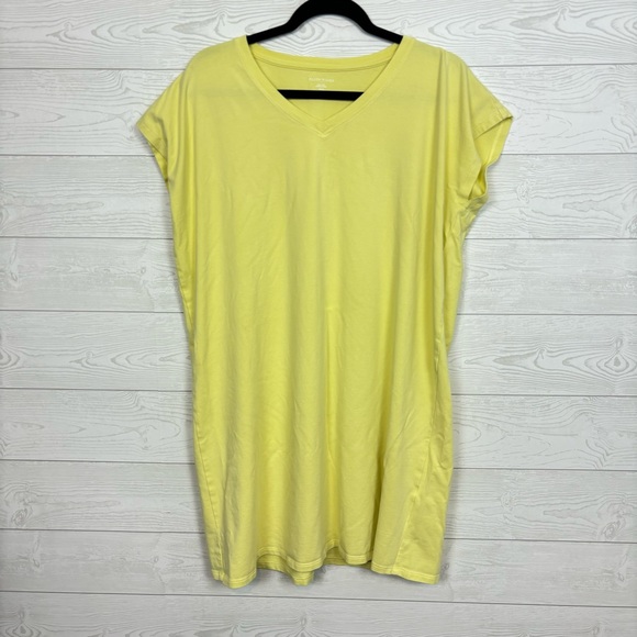 Eileen Fisher Tops - Eileen Fisher Yellow Organic Cotton V-Neck T-Shirt Size Medium
